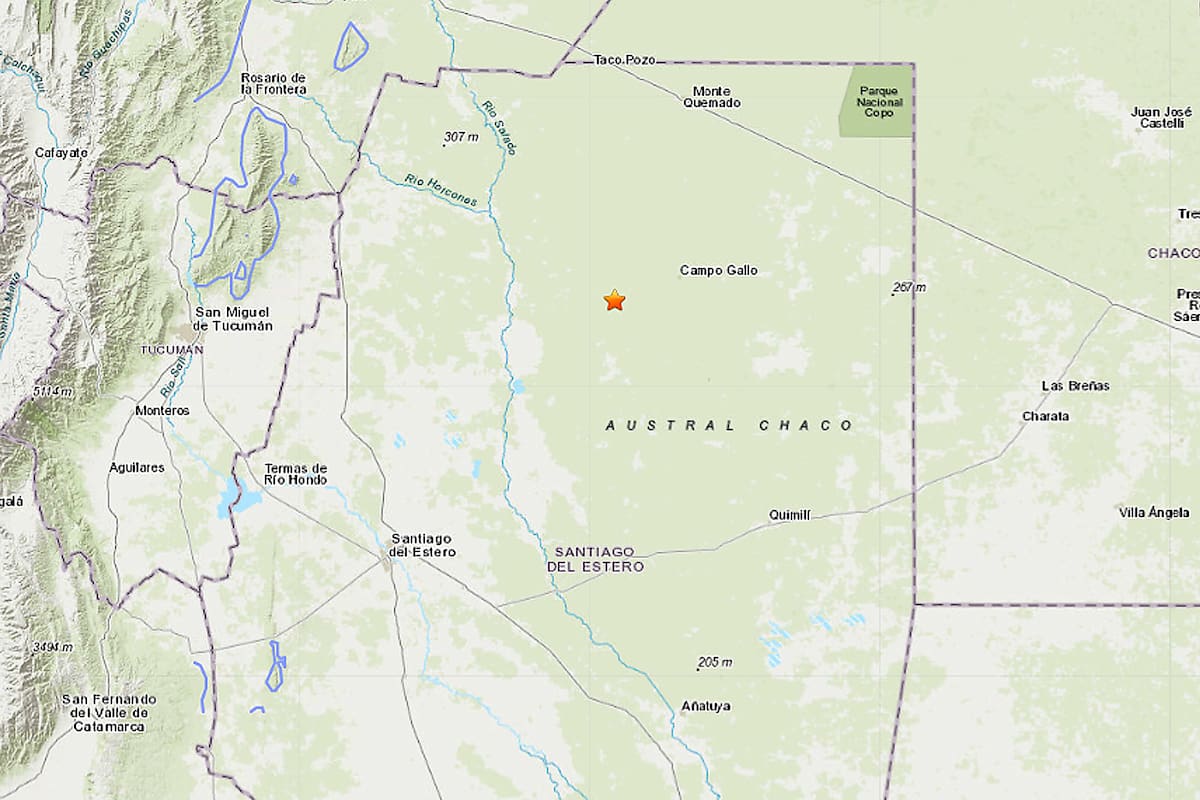 El lugar donde ocurrió el sismo