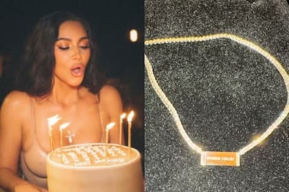El lujoso collar de diamantes con una inusual placa que le regaló la hija de Kim Kardashian por su cumpleaños