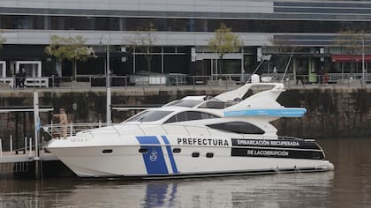 El lujoso yate de Ricardo Jaime, que pasó a ser de Prefectura