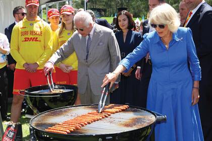 El lunes 21 estuvieron en una parrillada comunitaria en Parramatta Park, Sídney y asaron salchichas.