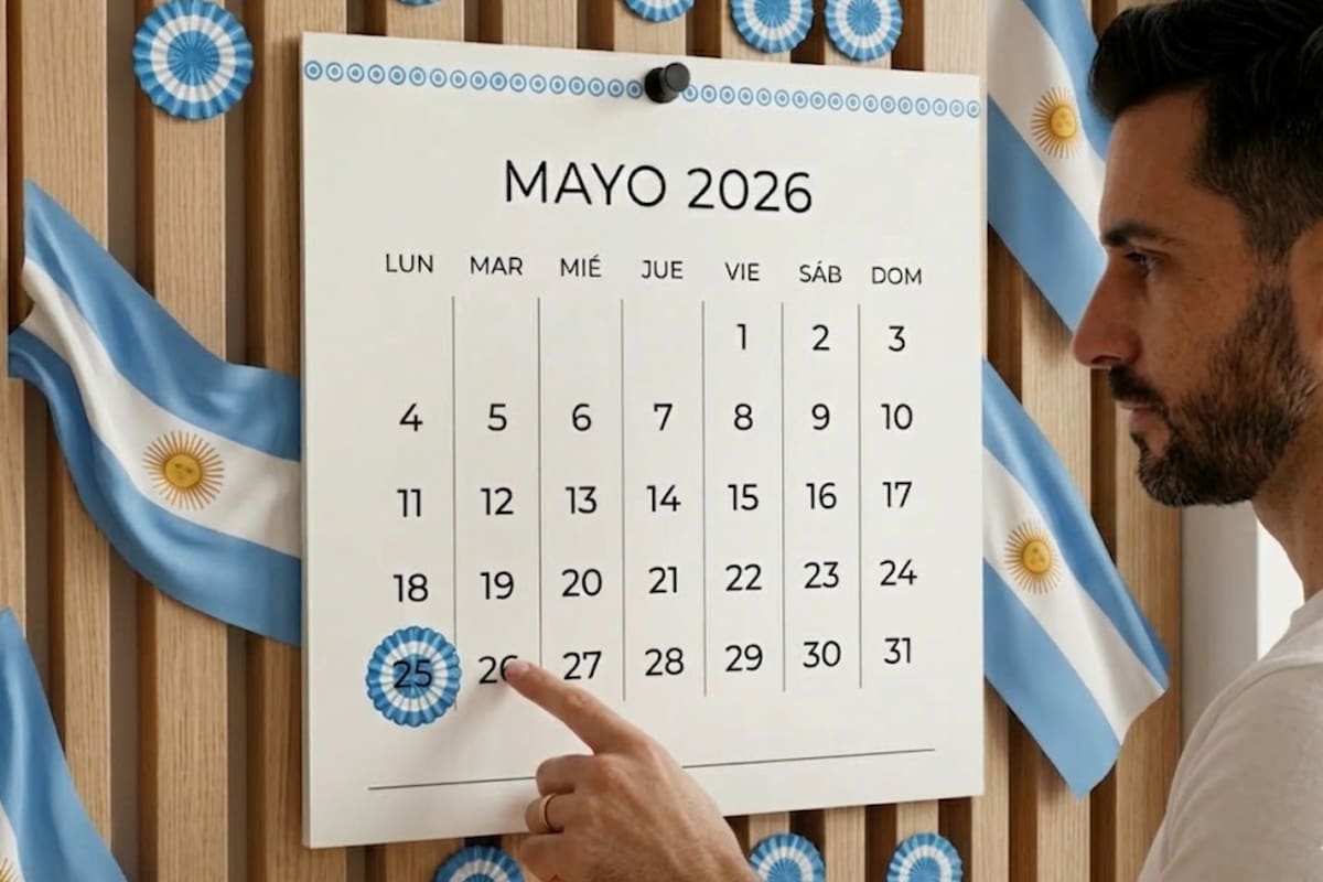 El lunes 25 de mayo es feriado nacional en la Argentina (imagen ilustrativa generada con IA)
