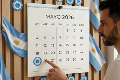 El lunes 25 de mayo es feriado nacional en la Argentina (imagen ilustrativa generada con IA)