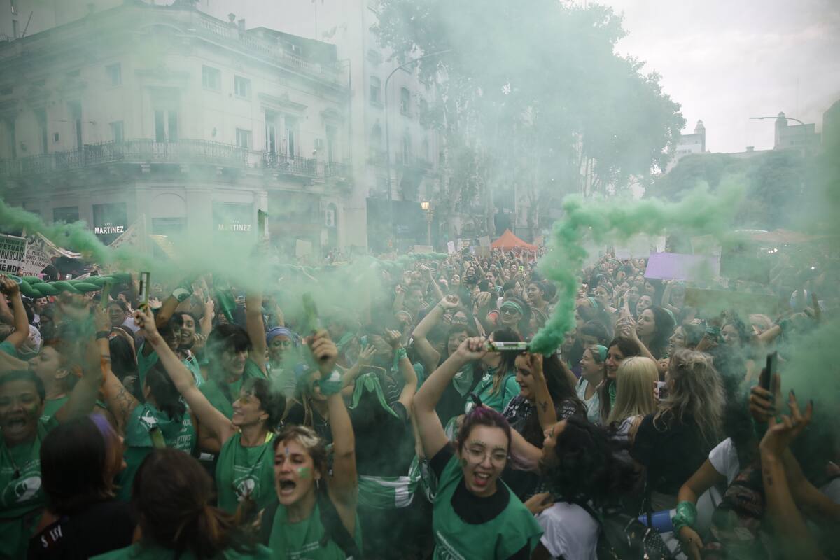 El lunes hubo movilizaciones a favor del proyecto de legalización