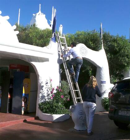 El luto en Casapueblo, esta mañana