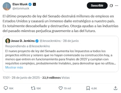 El magnate considera que el paquete de recortes fiscales afectaría el sistema de empleo en EE.UU.