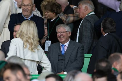 El manager de Aberdeen, Sir Alex Ferguson durante el partido con el Celtic en el Celtic Park