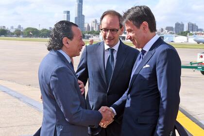 El Mandatario Italiano, Giuseppe Conte, fue recibido por Dante Sica