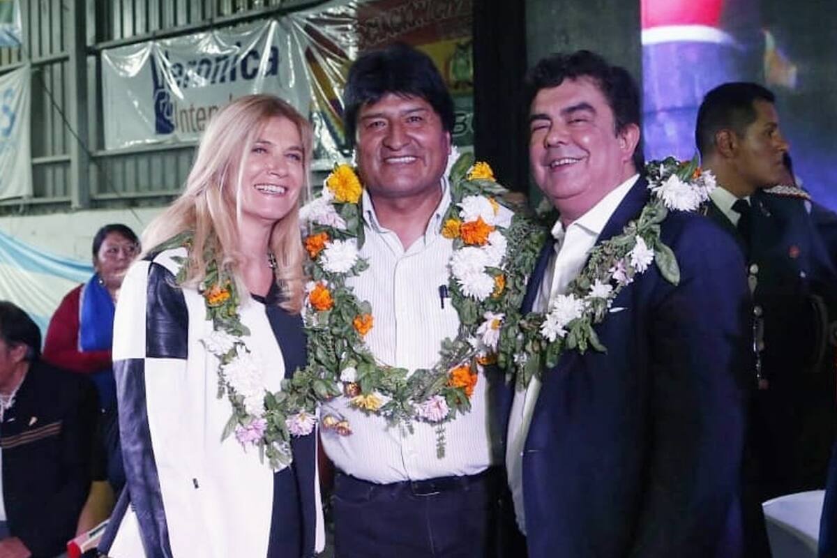 El mandatario participó de un encuentro con la comunidad boliviana que vive allí