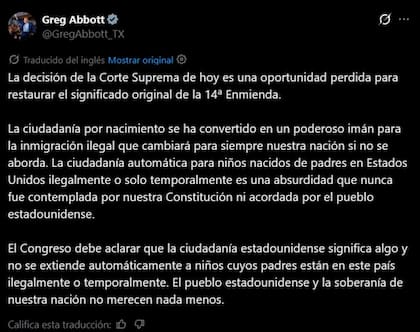 El mandatario sostiene que otorgar el derecho de suelo de forma automática a hijos de personas en situación irregular es una interpretación errónea de la Constitución