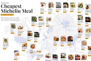 El mapa con los restaurantes más accesibles de la guía Michelin, desarrollado por Top Dollar