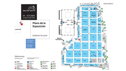 El mapa con todos los stands del Salón Moto 2023