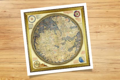 El mapa creado por Fra Mauro en un monasterio en 1459, cuando todavía los europeos no habían llegado a América