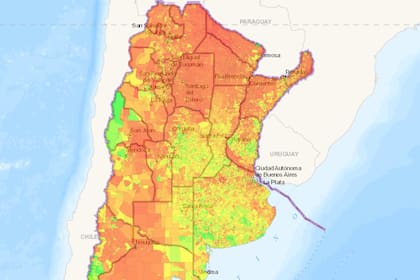 El mapa de calidad de vida fue elaborado por el Conicet