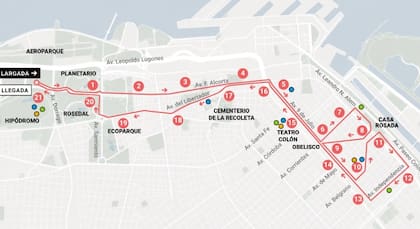 El mapa de cortes por la Media Maratón
