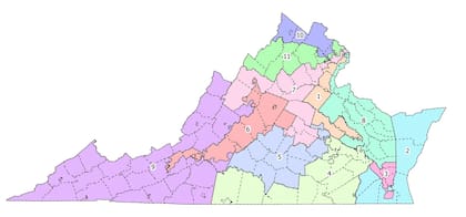 El mapa de distritos electorales propuesto por los legisladores demócratas buscaba rediseñar los 11 distritos de Virginia antes de las elecciones de mitad de mandato de 2026