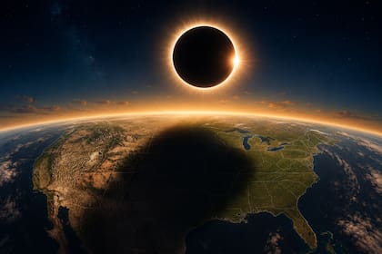 El mapa de la NASA muestra el recorrido del eclipse total de Sol del 12 de agosto de 2026 y las regiones donde podrá observarse de manera parcial.