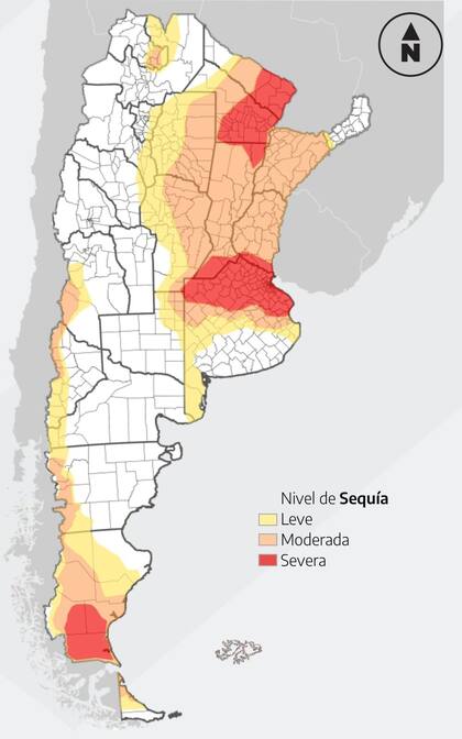 El mapa de la sequía a nivel país