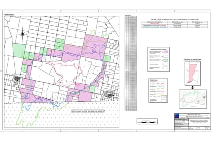 El mapa de los productores de la laguna La Picasa