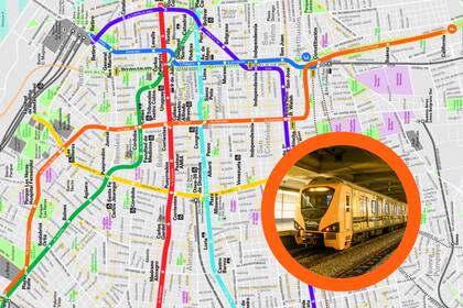 El mapa de recorrido que tendrá la nueva línea F del subte