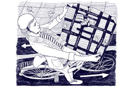 El mapa del paseo bici-friendly por Palermo