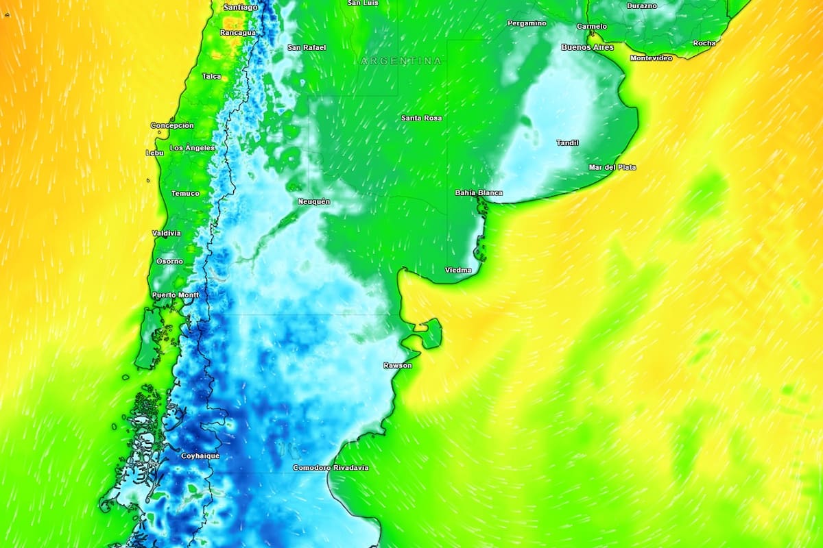 El mapa del tiempo en la Argentina este martes 18 de julio