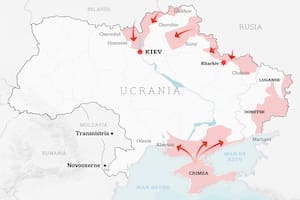 El mapa en tiempo real de la invasión de Ucrania