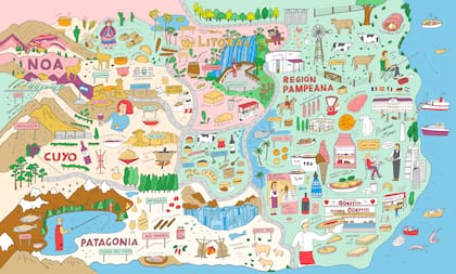 El mapa gastronómico de Argentina por Josefina Jolly