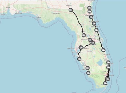 El mapa interactivo del estado de Florida que permite ver dónde rige esta medida