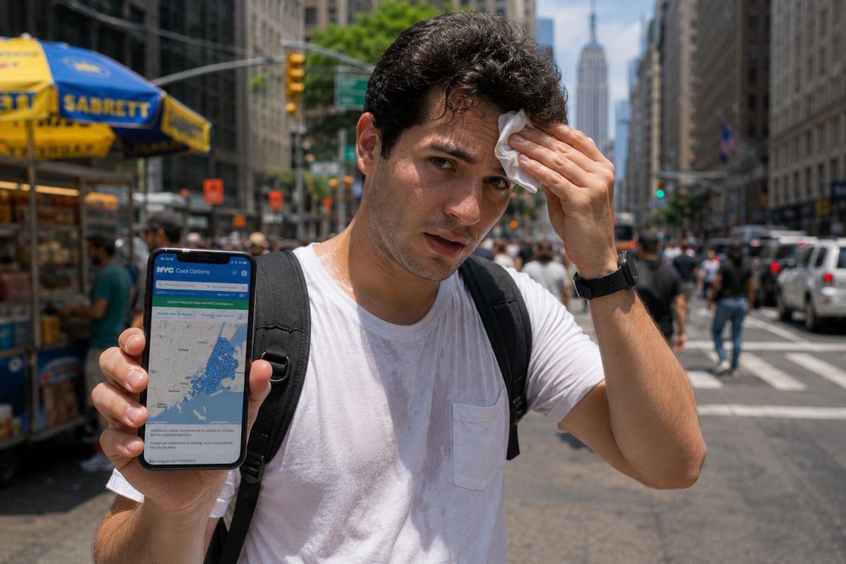 Alerta de calor extremo para Nova York: mapa oficial para encontrar centros de refrigeração gratuitos