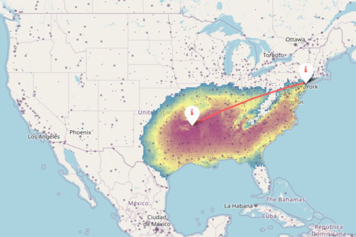 El mapa permite ver dónde se puede experimentar hoy el clima que se prevé para determinada ciudad en 2080