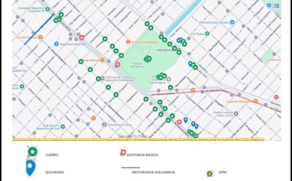 El mapa que difundió el gobierno bonaerense