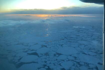 El Mar de Bering, en una foto tomada en enero de 2020
