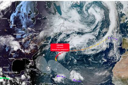 El martes presenta un escenario meteorológico complejo con el huracán Gabrielle fortaleciéndose en el Atlántico central, tormentas severas y riesgo de tornados en el centro de EE.UU.