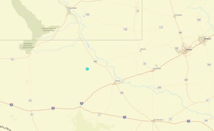 El más fuerte de los sismos ocurrió a 4 kilómetros al este-sureste de Mentone, Texas