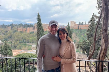 El matrimonio Zidane, de viaje por La Alhambra, en Granada. Foto: Instagram.