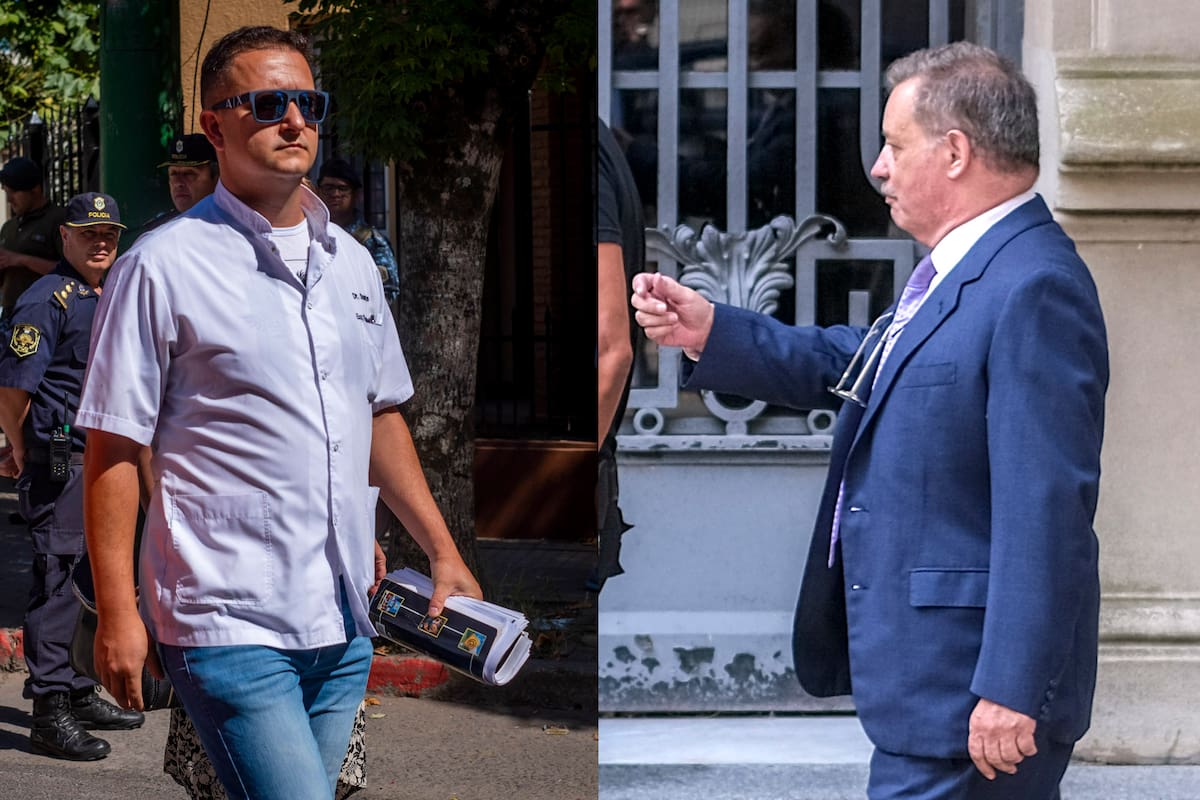 El médico forense Diego Duarte y el especialista en medicina legal Juan José Fenoglio, perito de parte