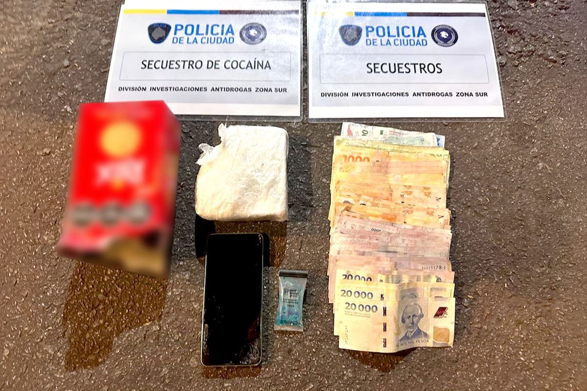 El medio ladrillo de cocaína secuestrado a una mujer en Caballito