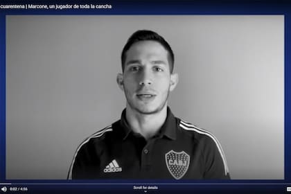 El mediocampista central, en la charla a distancia con los hinchas de Boca.