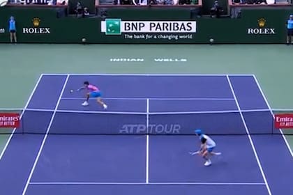 El mejor punto del partido entre Alcaraz y Sinner, por las semifinales de Indian Wells