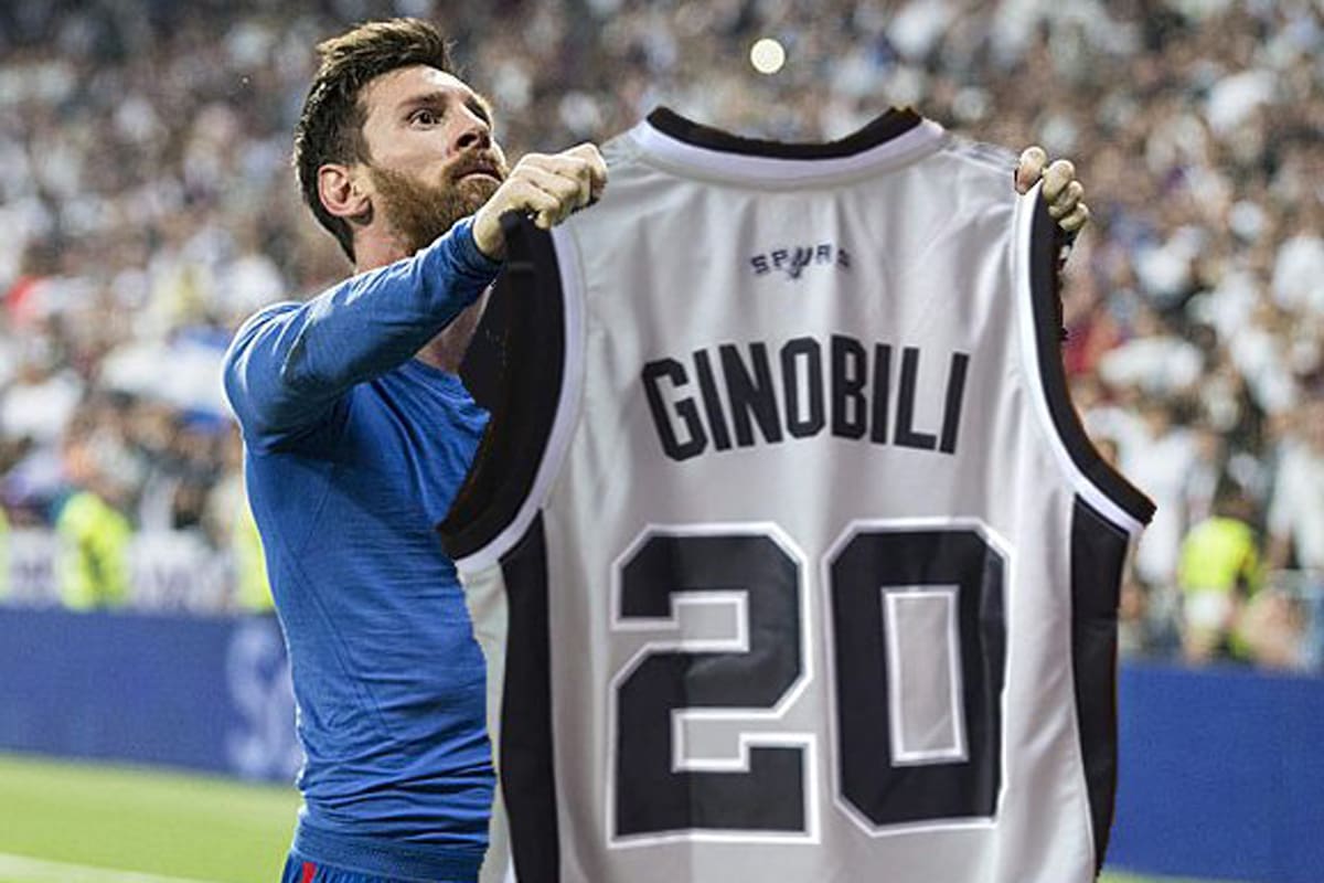 El meme de Messi colgando la camiseta de Manu Ginóbili