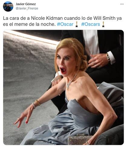 El meme de Nicle Kidman en los Oscars (Foto: Twitter)
