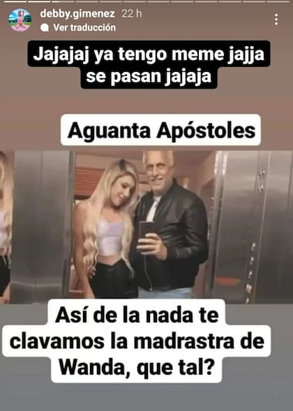 El meme que hicieron en la ciudad de Apósteles sobre la relación de Debby y Andrés Nara, padre de Wanda y Zaira