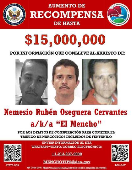 "El Mencho" se convirtió en uno de los criminales más buscados por Estados Unidos y México
