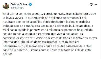 El mensaje de Solano