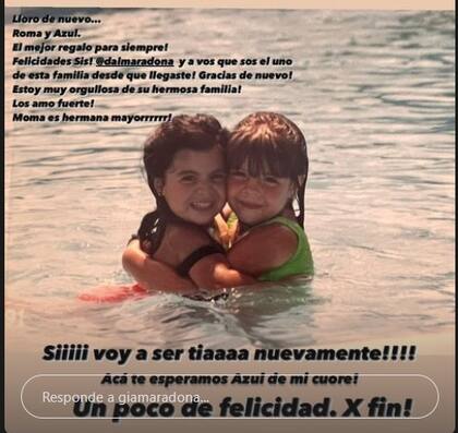 El mensaje de Gianinna