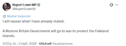 El mensaje de Lowe