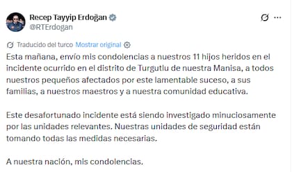 El mensaje de Erdogan