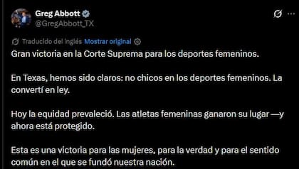 El mensaje de Abbott en X tras el fallo de la Corte Suprema