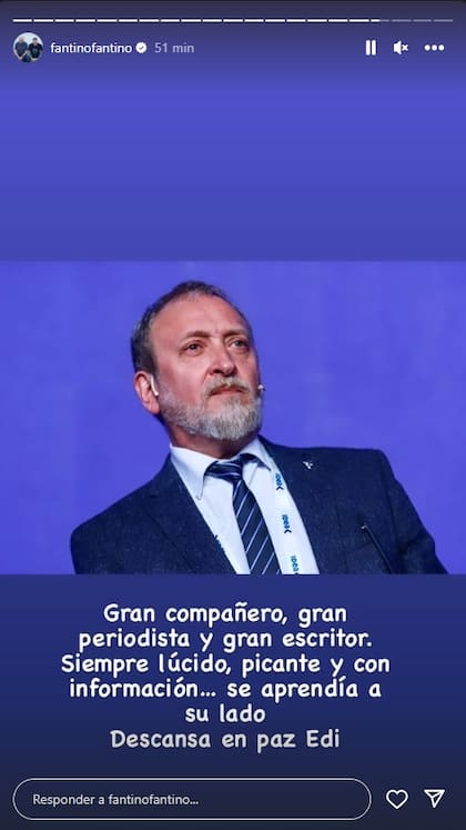 El mensaje de Alejandro Fantino por la muerte de Zunino