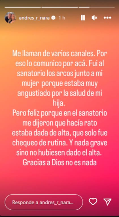 El mensaje de Andrés Nara